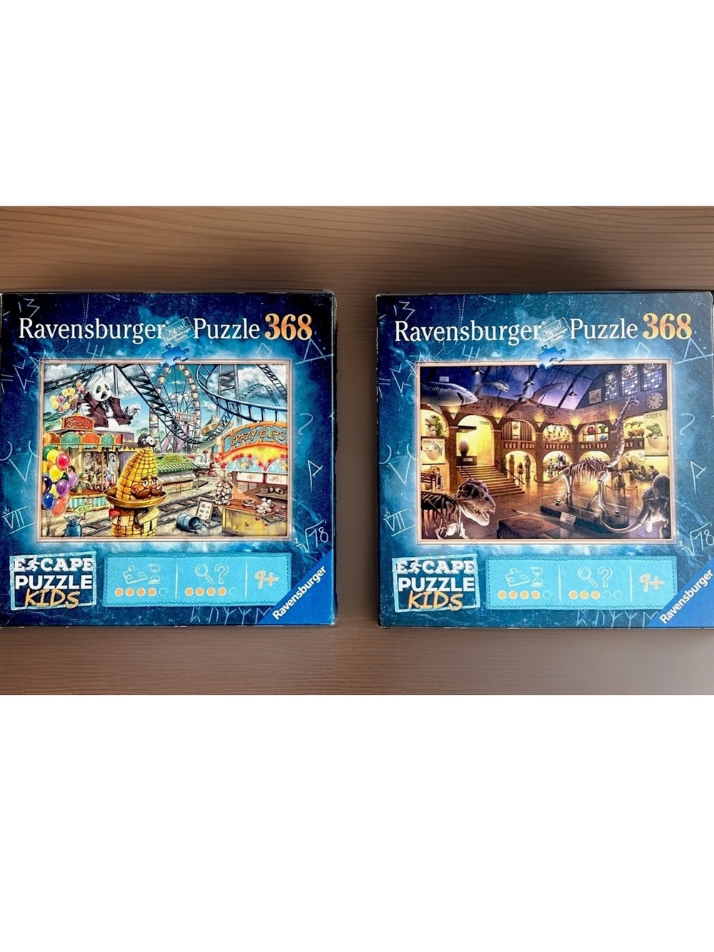 SET OF 2 Kids Ravensbuger 368 Escape Puzzles Museum & Amusement Park Jigsaw